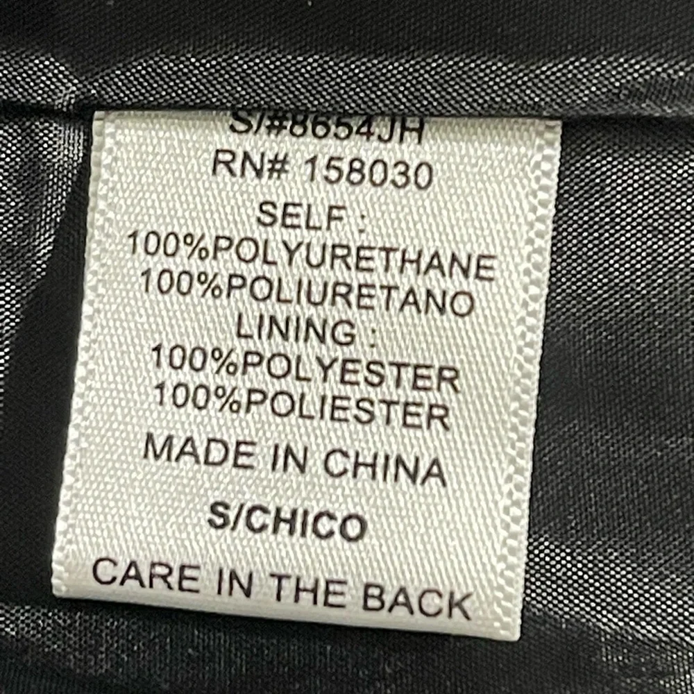 Love Tree Faux Leather Biker Moto Jacket Black, Size Women small - Picture 10 of 16